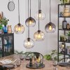 Koyoto Lámparas suspendidas, Luminarias esféricas, Lámparas colgantes Colores ámbar, Transparente, Ahumado, 6 luces
