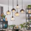 Koyoto Lámparas suspendidas, Luminarias esféricas, Lámparas colgantes Colores ámbar, Transparente, Ahumado, 6 luces
