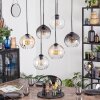 Koyoto Lámparas suspendidas, Luminarias esféricas, Lámparas colgantes Colores ámbar, Transparente, Ahumado, 6 luces