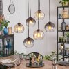 Koyoto Lámparas suspendidas, Luminarias esféricas, Lámparas colgantes Colores ámbar, Transparente, Ahumado, 6 luces