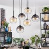 Koyoto Lámparas suspendidas, Luminarias esféricas, Lámparas colgantes Colores ámbar, Transparente, Ahumado, 6 luces