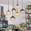Koyoto Lámparas suspendidas, Luminarias esféricas, Lámparas colgantes Colores ámbar, Transparente, Ahumado, 6 luces