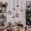 Gastor Lámparas suspendidas, Luminarias esféricas, Lámparas colgantes Colores ámbar, Cromo, Transparente, Ahumado, 6 luces
