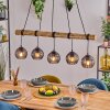 Koyoto Lámparas suspendidas, Luminarias esféricas, Lámparas colgantes Crudo, Negro, 5 luces
