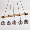 Koyoto Lámparas suspendidas, Luminarias esféricas, Lámparas colgantes Crudo, Negro, 5 luces