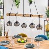 Koyoto Lámparas suspendidas, Luminarias esféricas, Lámparas colgantes Crudo, Negro, 5 luces