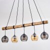 Koyoto Lámparas suspendidas, Luminarias esféricas, Lámparas colgantes Crudo, Negro, 5 luces