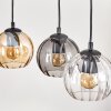 Koyoto Lámparas suspendidas, Luminarias esféricas, Lámparas colgantes Crudo, Negro, 5 luces