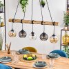 Koyoto Lámparas suspendidas, Luminarias esféricas, Lámparas colgantes Crudo, Negro, 5 luces