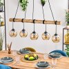 Koyoto Lámparas suspendidas, Luminarias esféricas, Lámparas colgantes Crudo, Negro, 5 luces
