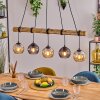 Koyoto Lámparas suspendidas, Luminarias esféricas, Lámparas colgantes Crudo, Negro, 5 luces