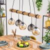 Koyoto Lámparas suspendidas, Luminarias esféricas, Lámparas colgantes Crudo, Negro, 5 luces