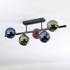 Chehalis Plafones, Luminarias esféricas Azul, Verde, Color cobre, 5 luces