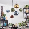 Koyoto Lámparas suspendidas, Luminarias esféricas, Lámparas colgantes Azul, dorado, Verde, Color cobre, 6 luces