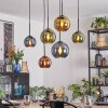 Koyoto Lámparas suspendidas, Luminarias esféricas, Lámparas colgantes Azul, dorado, Verde, Color cobre, 6 luces