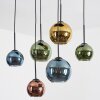 Koyoto Lámparas suspendidas, Luminarias esféricas, Lámparas colgantes Azul, dorado, Verde, Color cobre, 6 luces