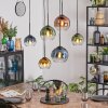 Koyoto Lámparas suspendidas, Luminarias esféricas, Lámparas colgantes Azul, dorado, Verde, Transparente, Color cobre, 6 luces