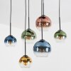 Koyoto Lámparas suspendidas, Luminarias esféricas, Lámparas colgantes Azul, dorado, Verde, Transparente, Color cobre, 6 luces