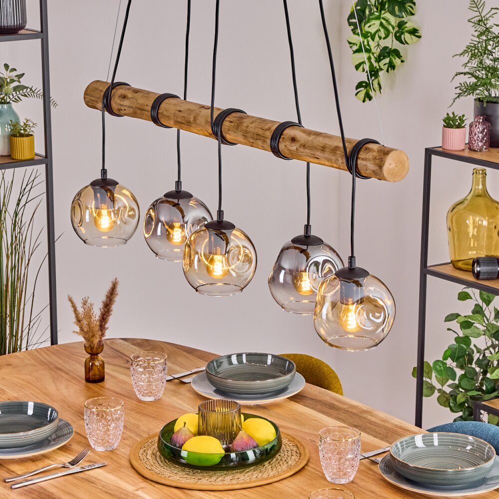Ripoll Lámparas suspendidas, Luminarias esféricas, Lámparas colgantes Crudo, Negro, 5 luces main product photo