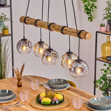 Ripoll Lámparas suspendidas, Luminarias esféricas, Lámparas colgantes Crudo, Negro, 5 luces