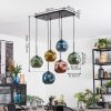 Ripoll Lámparas suspendidas, Luminarias esféricas, Lámparas colgantes Azul, dorado, Verde, Color cobre, 6 luces