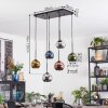 Koyoto Lámparas suspendidas, Luminarias esféricas, Lámparas colgantes Azul, Cromo, dorado, Verde, Color cobre, Ahumado, 6 luces