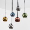 Koyoto Lámparas suspendidas, Luminarias esféricas, Lámparas colgantes Azul, Cromo, dorado, Verde, Color cobre, Ahumado, 6 luces