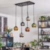 Koyoto Lámparas suspendidas, Luminarias esféricas, Lámparas colgantes Azul, Cromo, dorado, Verde, Color cobre, Ahumado, 6 luces