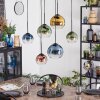 Koyoto Lámparas suspendidas, Luminarias esféricas, Lámparas colgantes Azul, dorado, Verde, Transparente, Color cobre, 6 luces