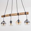 Koyoto Lámparas suspendidas, Luminarias esféricas, Lámparas colgantes Crudo, Negro, 4 luces