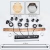 Koyoto Lámparas suspendidas, Luminarias esféricas, Lámparas colgantes Crudo, Negro, 4 luces
