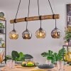 Koyoto Lámparas suspendidas, Luminarias esféricas, Lámparas colgantes Crudo, Negro, 4 luces