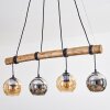 Koyoto Lámparas suspendidas, Luminarias esféricas, Lámparas colgantes Crudo, Negro, 4 luces