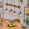 Koyoto Lámparas suspendidas, Luminarias esféricas, Lámparas colgantes Crudo, Negro, 4 luces