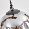 Koyoto Lámparas suspendidas, Luminarias esféricas, Lámparas colgantes Crudo, Negro, 4 luces
