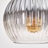 Koyoto Lámparas suspendidas, Luminarias esféricas, Lámparas colgantes Crudo, Negro, 4 luces