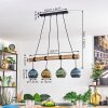 Koyoto Lámparas suspendidas, Luminarias esféricas, Lámparas colgantes Crudo, Negro, 4 luces