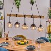 Koyoto Lámparas suspendidas, Luminarias esféricas, Lámparas colgantes Crudo, Negro, 5 luces
