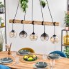 Koyoto Lámparas suspendidas, Luminarias esféricas, Lámparas colgantes Crudo, Negro, 5 luces