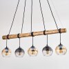 Koyoto Lámparas suspendidas, Luminarias esféricas, Lámparas colgantes Crudo, Negro, 5 luces