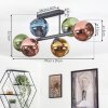 Koyoto Plafones, Luminarias esféricas Azul, dorado, Verde, Color cobre, 6 luces