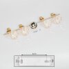 Saire Plafones, Spot techo Cromo, Latón, 4 luces