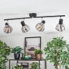 Saire Plafones, Spot techo Cromo, Negro, 4 luces