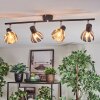 Saire Plafones, Spot techo Cromo, Negro, 4 luces