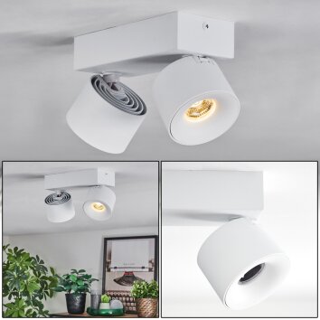 Narel Plafones, Spot techo LED Blanca, 2 luces Narel Plafones, Spot techo LED Blanca, 2 luces