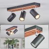 Orlan Plafones, Spot techo Cromo, Crudo, Negro, 3 luces