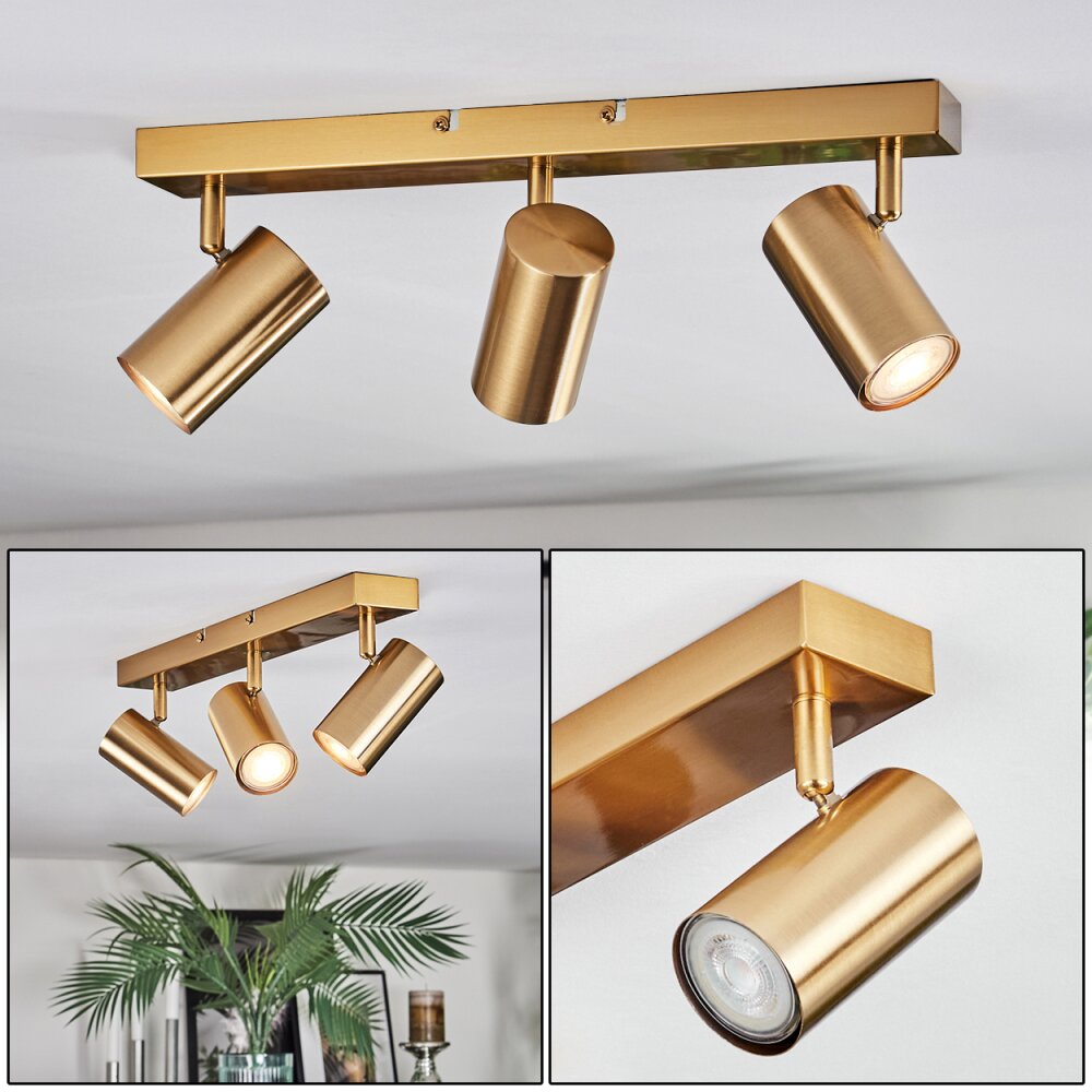 Javel Plafones, Spot techo dorado, 3 luces main product photo