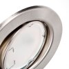 Osran Empotrables, Spot techo, Empotrables LED Níquel-mate, 3 luces, Mando a distancia