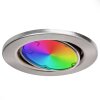 Osran Empotrables, Spot techo, Empotrables LED Níquel-mate, 3 luces, Mando a distancia