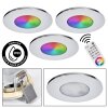 Paron Empotrables, Spot techo, Empotrables LED Cromo, 3 luces, Mando a distancia